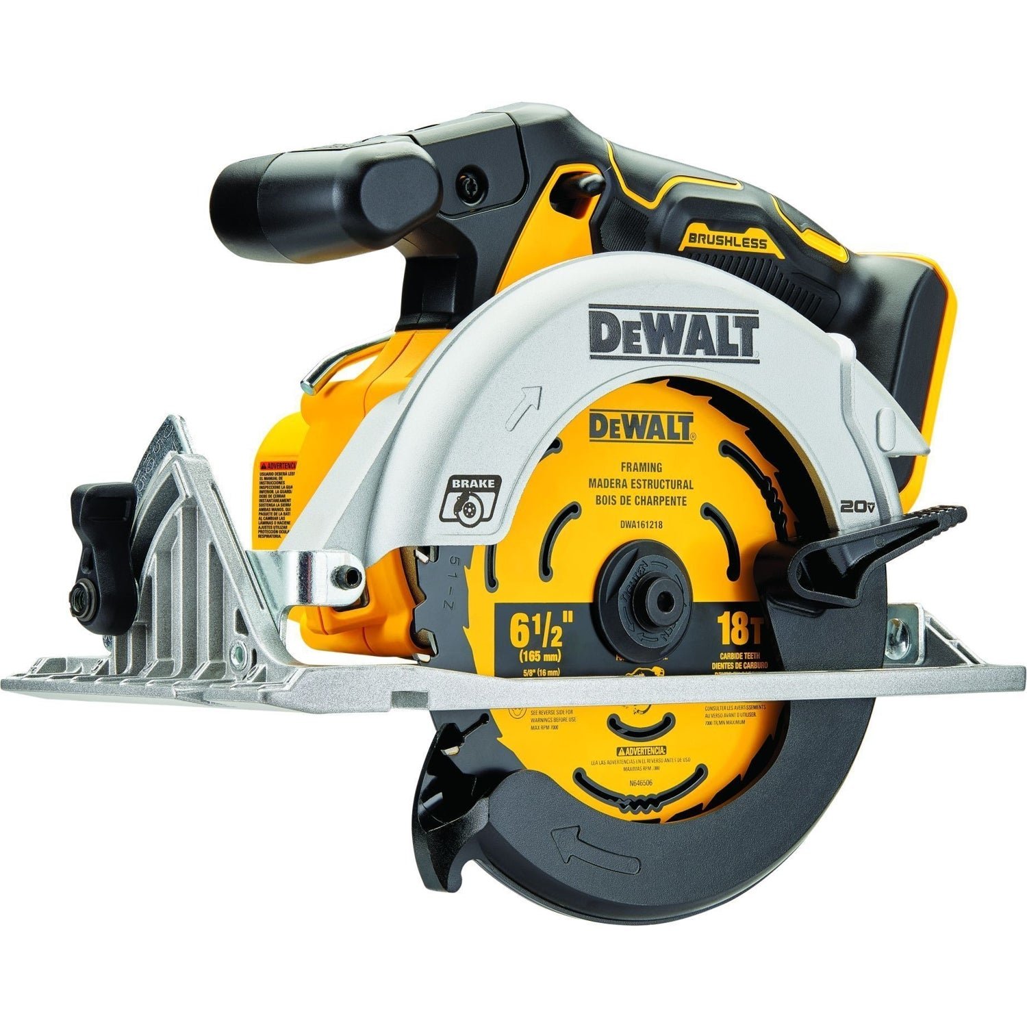 DEWALT DCS565B 20V MAX 6-1/2-in. Brushless Cordless Circular Saw, Tool Only