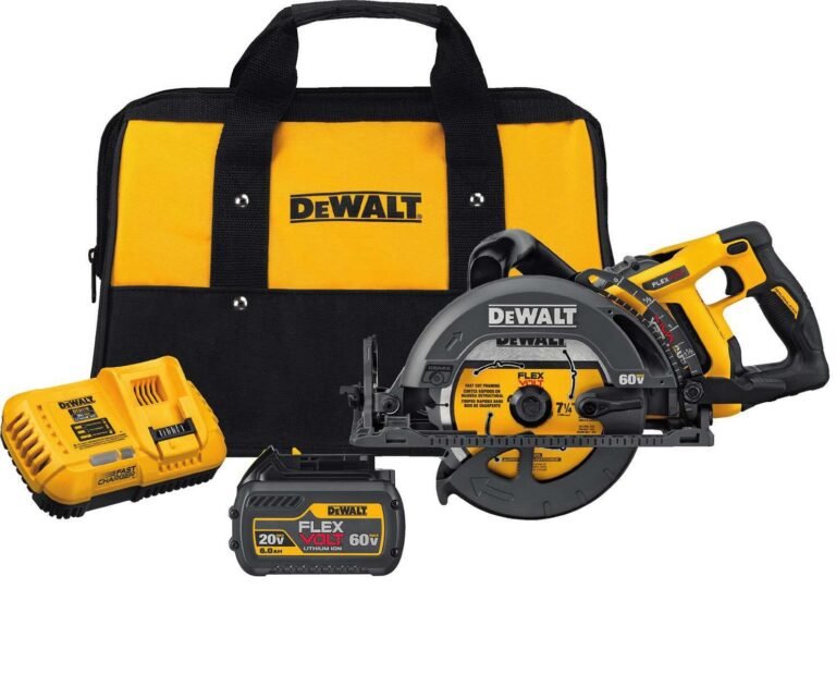 DeWalt DCS577X1 Flexvolt 60V MAX 7-1/4-Inch Worm Drive Style Saw, 9.0Ah