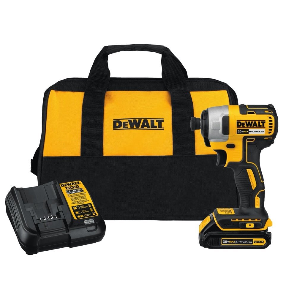 DeWalt DCF787C1 20V MAX Brushless 1/4 in. Impact Driver 1.5Ah Kit