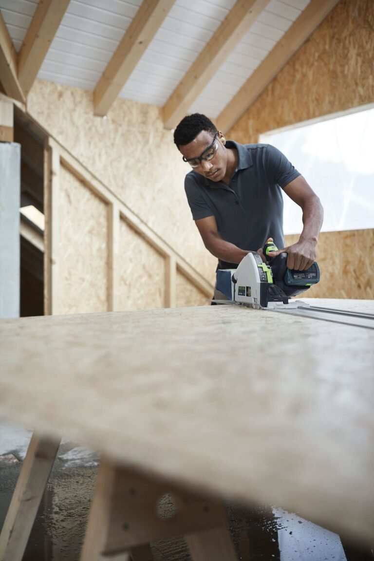 Festool 577677 TSC 55 K Cordless Track Saw 5.0Ah Kit with Kickback Stop