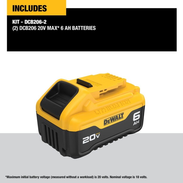 Dewalt DCB206-2 20V MAX PREMIUM 6.0Ah Batteries, 2-Pack
