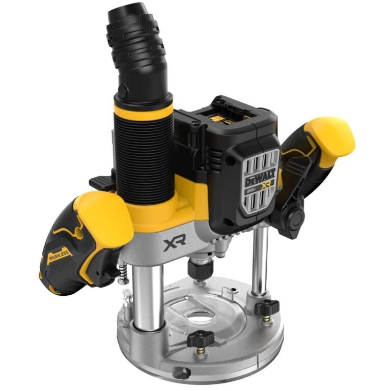 DeWalt DCW620B 20V MAX XR 2-1/4 Peak HP Plunge Router w/ 1/4-in. and 1/2-in. Collets, Tool Only