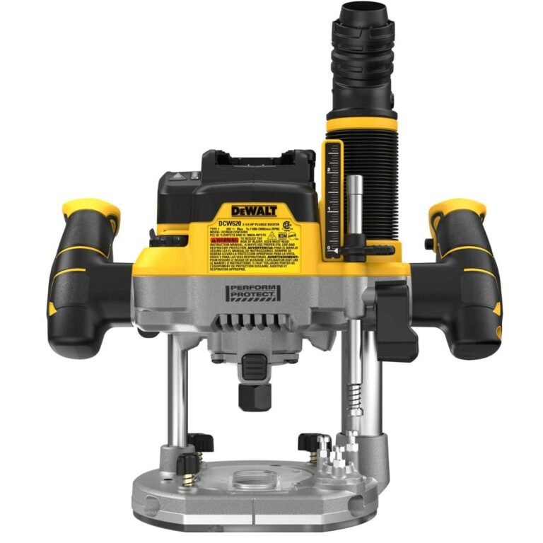 DeWalt DCW620B 20V MAX XR 2-1/4 Peak HP Plunge Router w/ 1/4-in. and 1/2-in. Collets, Tool Only