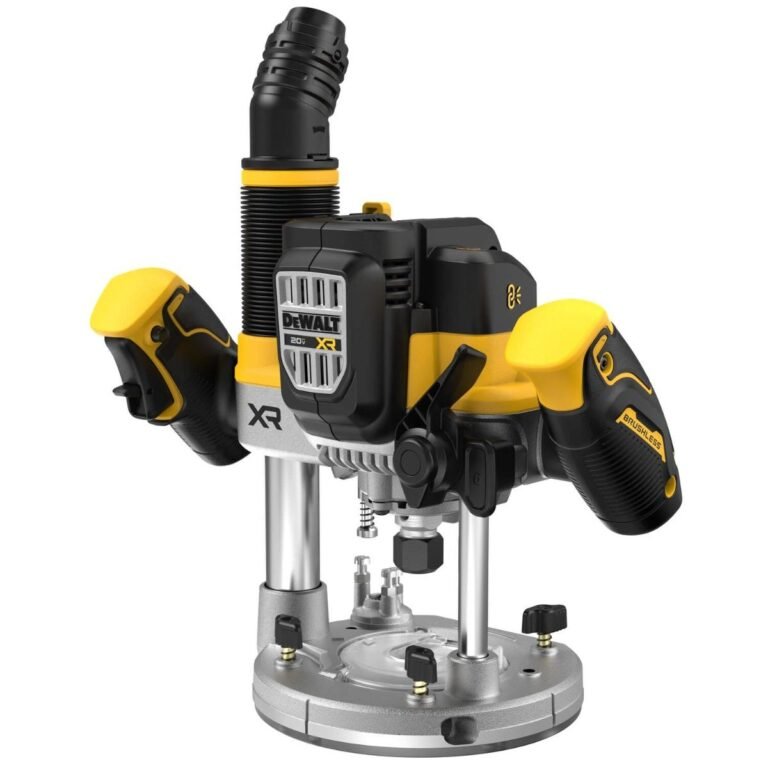 DeWalt DCW620B 20V MAX XR 2-1/4 Peak HP Plunge Router w/ 1/4-in. and 1/2-in. Collets, Tool Only