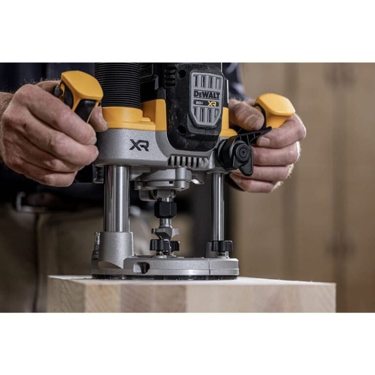 DeWalt DCW620B 20V MAX XR 2-1/4 Peak HP Plunge Router w/ 1/4-in. and 1/2-in. Collets, Tool Only