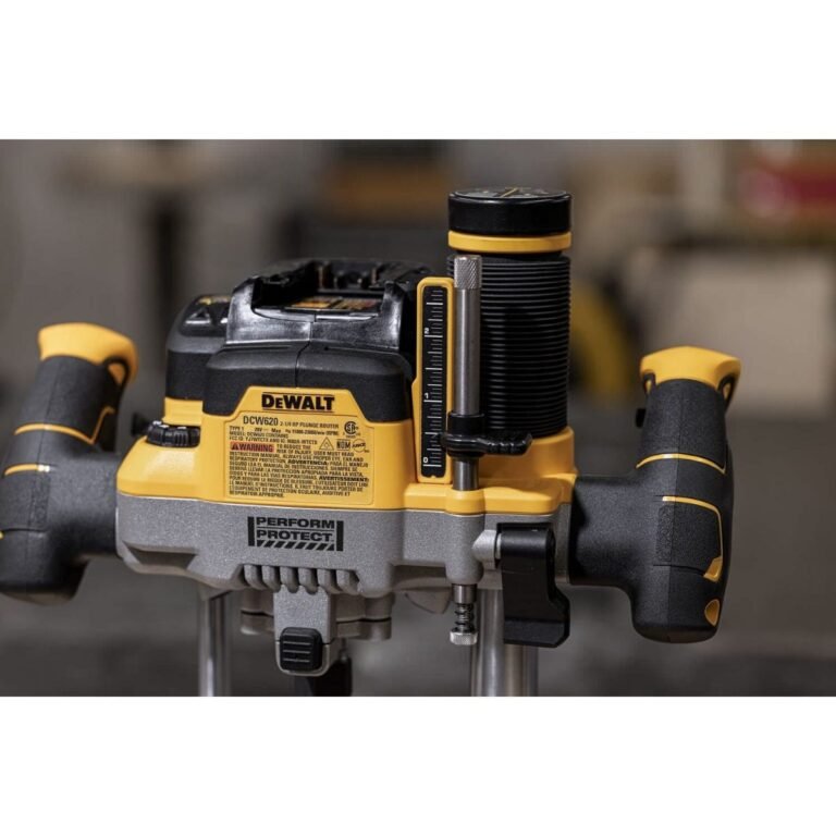 DeWalt DCW620B 20V MAX XR 2-1/4 Peak HP Plunge Router w/ 1/4-in. and 1/2-in. Collets, Tool Only
