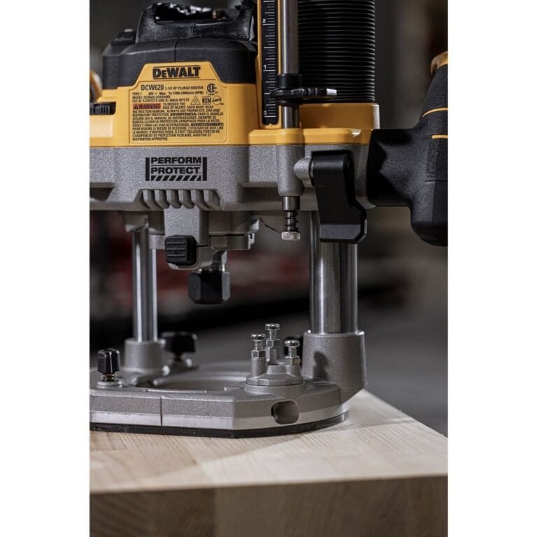 DeWalt DCW620B 20V MAX XR 2-1/4 Peak HP Plunge Router w/ 1/4-in. and 1/2-in. Collets, Tool Only