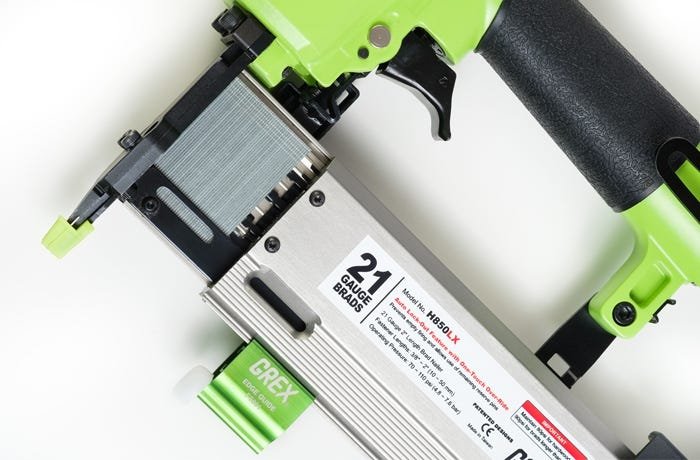 Grex H850LX 21-Gauge Brad Nailer with Free Edge Guide