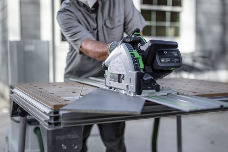 Festool 577677 TSC 55 K Cordless Track Saw 5.0Ah Kit with Kickback Stop