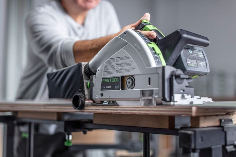 Festool 577677 TSC 55 K Cordless Track Saw 5.0Ah Kit with Kickback Stop