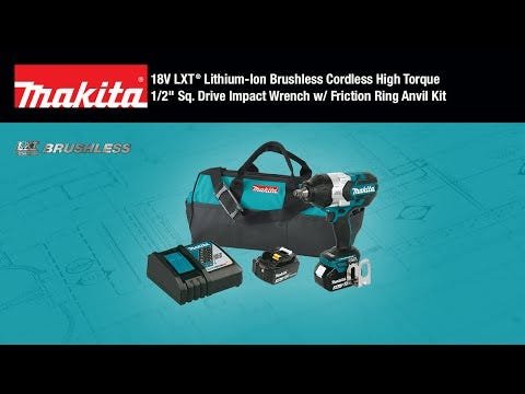 Makita XWT08Z 18V Brushless Cordless High Torque 1/2 in. Sq. Drive Impact Wrench , Tool Only