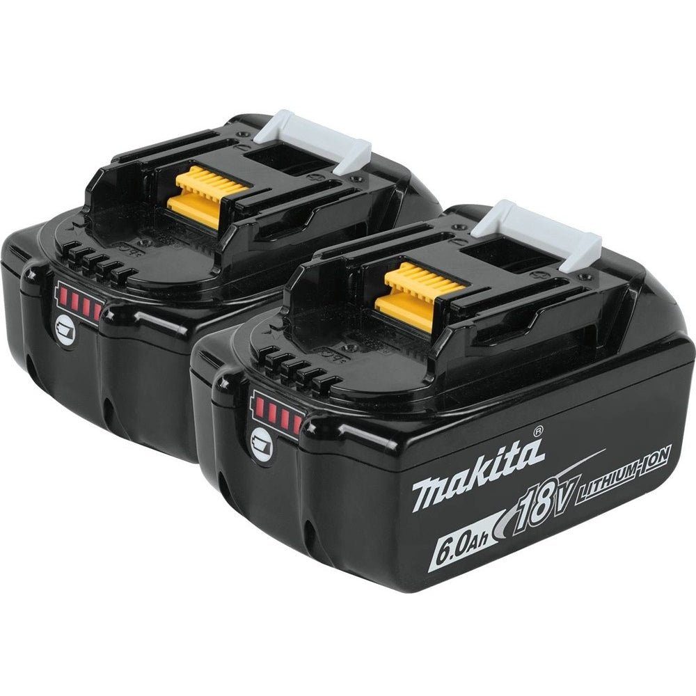Makita BL1860B-2 18V LXT Lithium-Ion 6.0Ah Battery, 2/pk