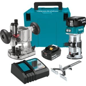 Makita XTR01T7 18V LXT Lithium-Ion Brushless Cordless Compact Router Kit (5.0Ah)
