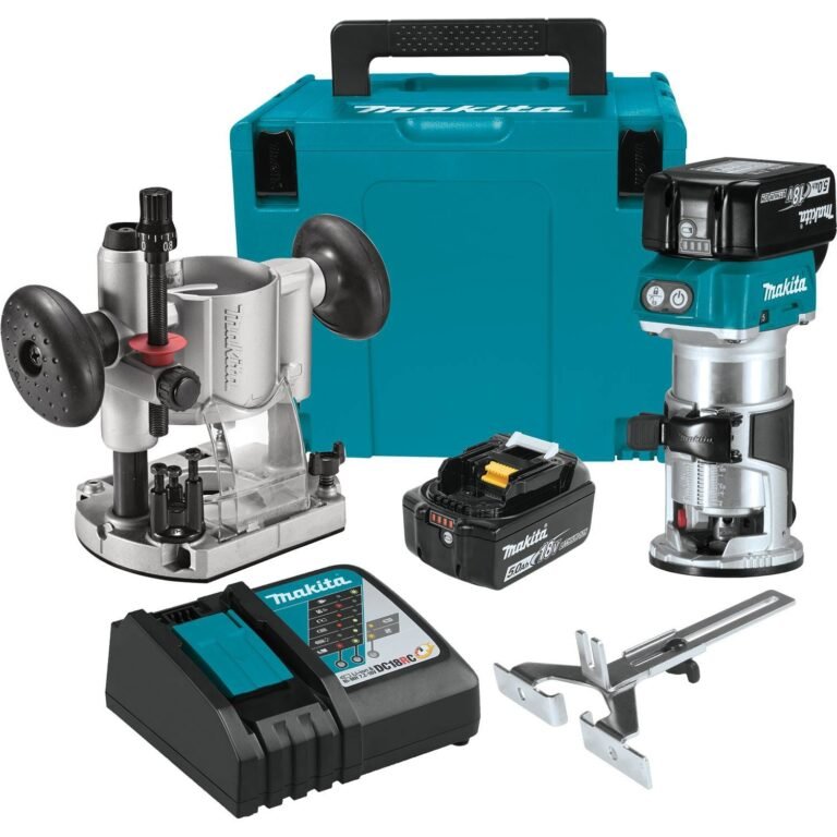 Makita XTR01T7 18V LXT Lithium-Ion Brushless Cordless Compact Router Kit (5.0Ah)