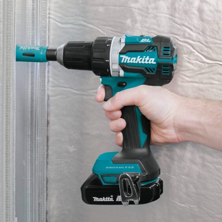 Makita XFD12R 18V LXT Lithium-Ion Compact Brushless Cordless 1/2″ Driver-Drill Kit (2.0Ah)