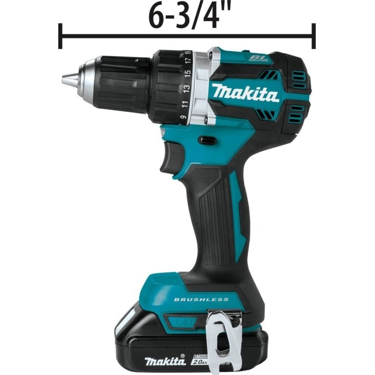 Makita XFD12R 18V LXT Lithium-Ion Compact Brushless Cordless 1/2″ Driver-Drill Kit (2.0Ah)
