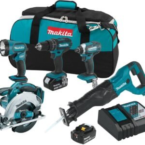 Makita XT505 18V LXT Lithium-Ion Cordless 5-Pc. Combo Kit (3.0Ah)