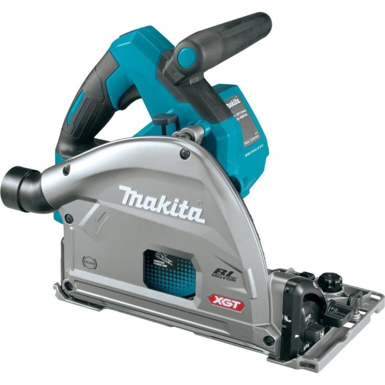 Makita GPS01M1J 40V max XGT Brushless 6-1/2″ AWS Plunge Track Saw 4.0Ah Kit