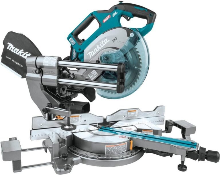 Makita GSL02M1 40V max XGT Brushless Cordless 8-1/2″ Dual-Bevel Sliding Compound Miter Saw Kit, AWS Capable (4.0Ah)