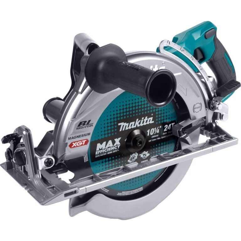 Makita GSR02M1 40V max XGT Brushless Cordless Rear Handle 10-1/4″ Circular Saw Kit, AWS Capable (4.0Ah)