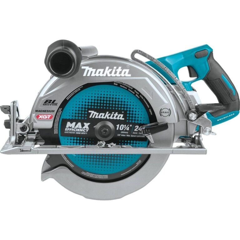 Makita GSR02M1 40V max XGT Brushless Cordless Rear Handle 10-1/4″ Circular Saw Kit, AWS Capable (4.0Ah)