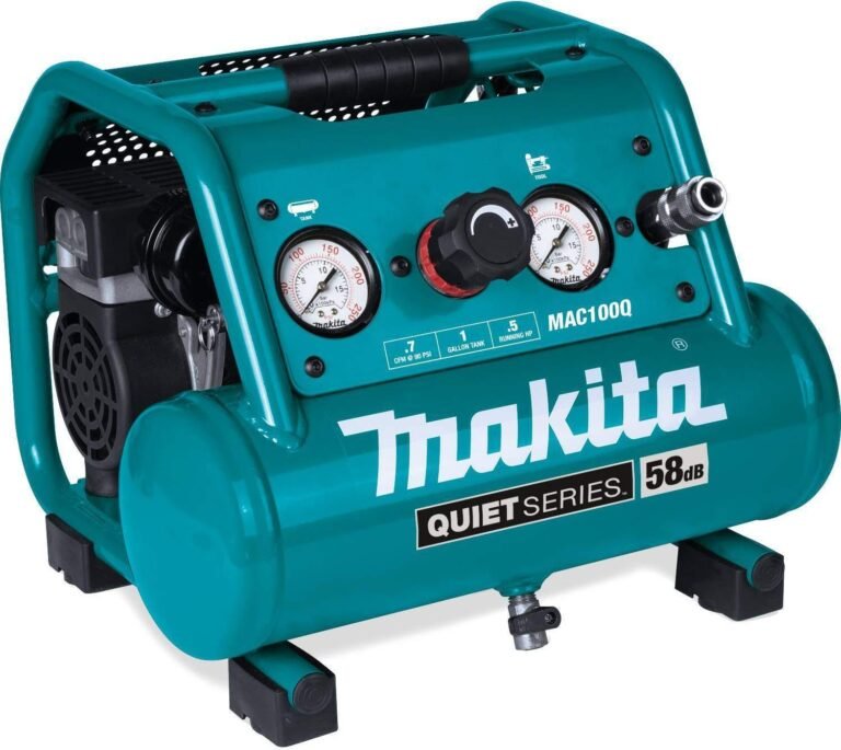 Makita MAC100Q Quiet Series 1/2 HP, 1 Gallon Compact, Oil-Free, Electric Air Compressor
