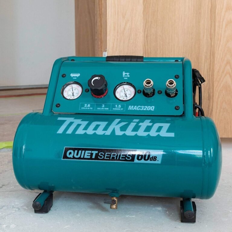 Makita MAC320Q Quiet Series 1-1/2 HP, 3 Gallon, Oil-Free, Electric Air Compressor