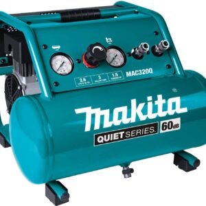 Makita MAC320Q Quiet Series 1-1/2 HP, 3 Gallon, Oil-Free, Electric Air Compressor