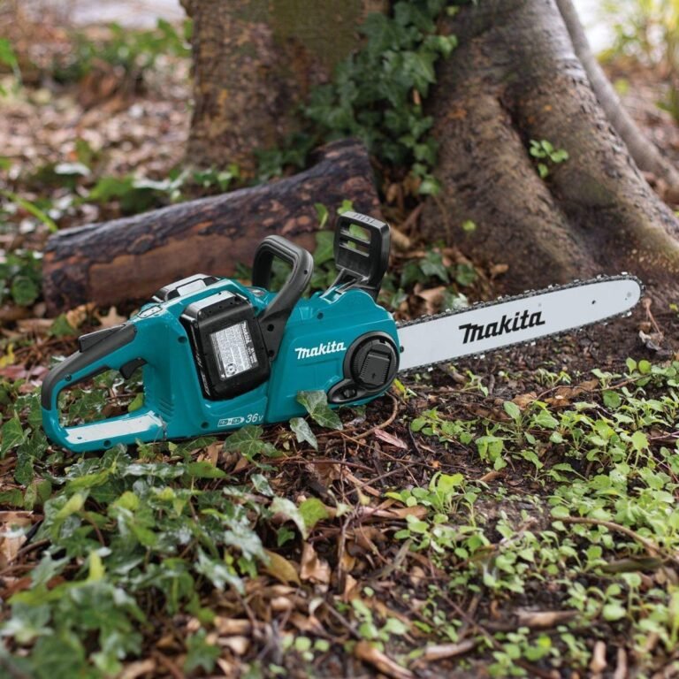 Makita XCU04PT1 18V X2 (36V) LXT Brushless Cordless 16″ Chain Saw 5.0Ah Kit w/ 4 Batteries