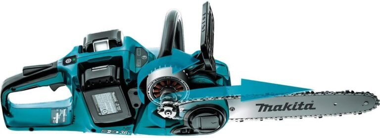 Makita XCU04PT1 18V X2 (36V) LXT Brushless Cordless 16″ Chain Saw 5.0Ah Kit w/ 4 Batteries