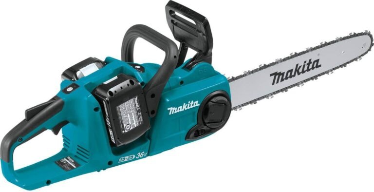 Makita XCU04PT1 18V X2 (36V) LXT Brushless Cordless 16″ Chain Saw 5.0Ah Kit w/ 4 Batteries