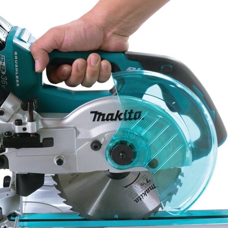 Makita XSL02Z 36V (18V X2) LXT Brushless 7-1/2″ Dual Slide Compound Miter Saw, Tool Only