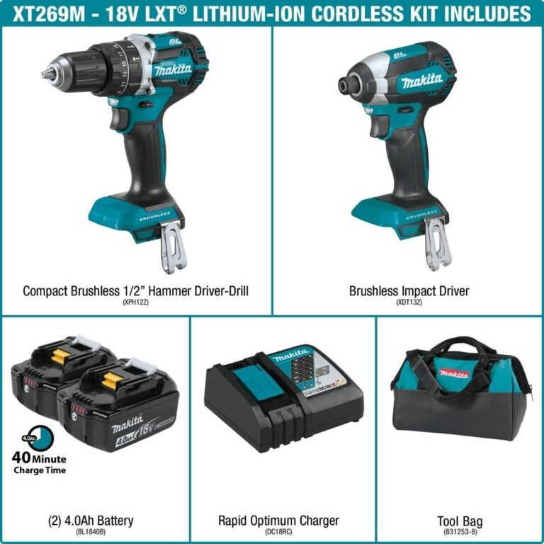 Makita XT269M 18V Brushless 4.0Ah Combo Kit