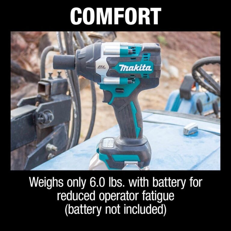 Makita XWT17Z 18V LXT Lithium-Ion Brushless Cordless 4-Speed Mid-Torque 1/2-Inch Sq. Drive Impact Wrench with Friction Ring Anvil, Tool Only