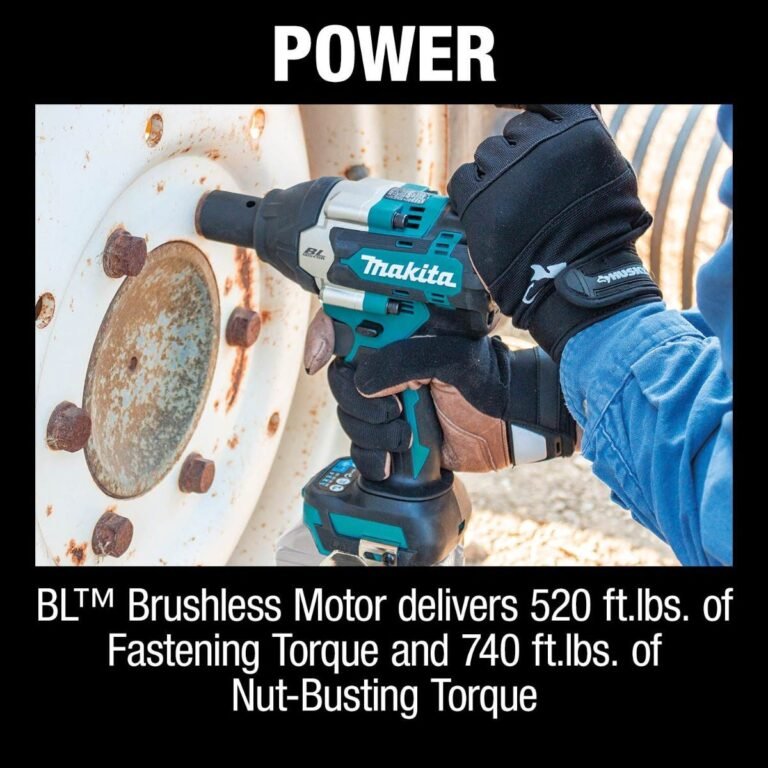 Makita XWT17Z 18V LXT Lithium-Ion Brushless Cordless 4-Speed Mid-Torque 1/2-Inch Sq. Drive Impact Wrench with Friction Ring Anvil, Tool Only