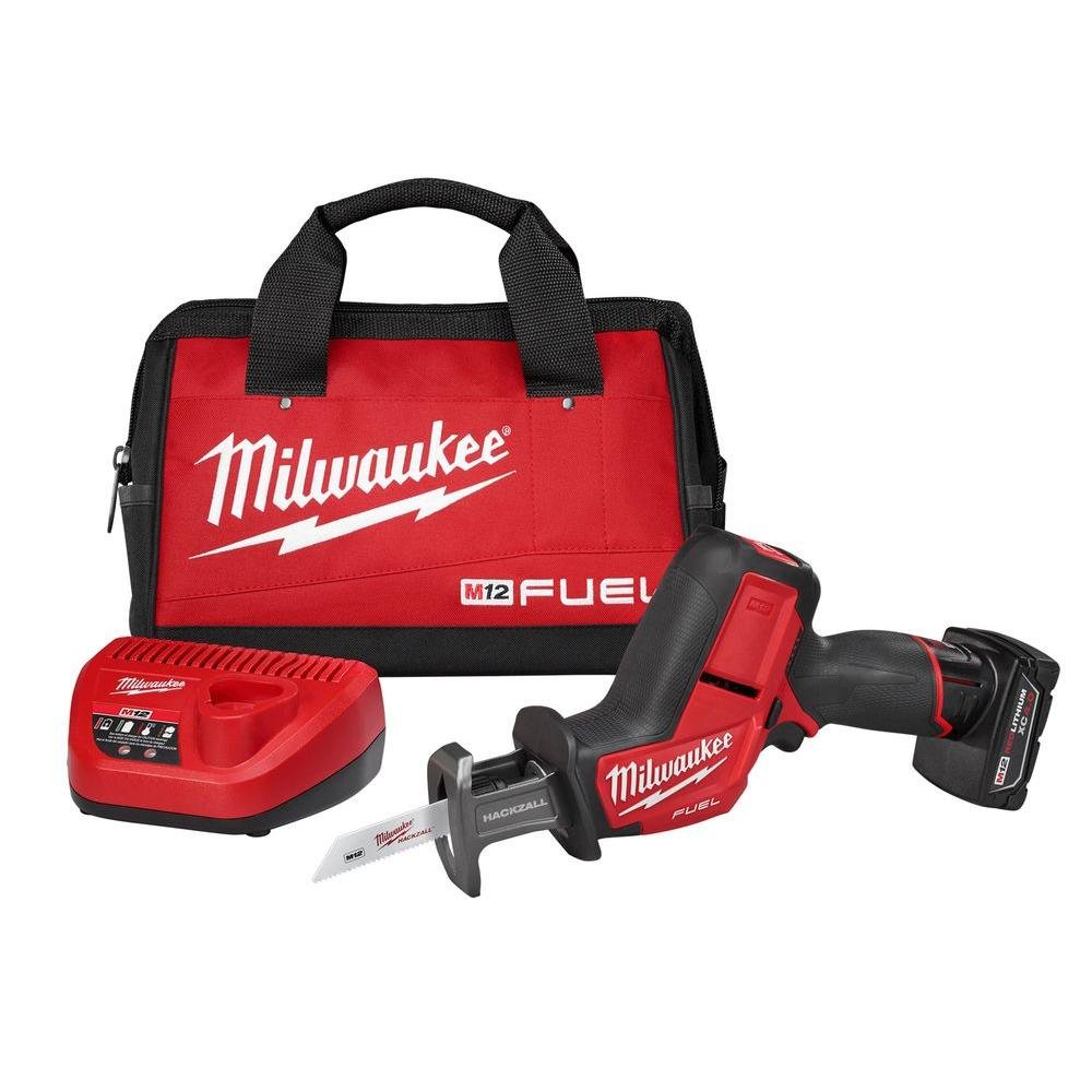 Milwaukee 2520-21XC M12 FUEL Brushless Hacksaw Reciprocating Sawzall 4.0Ah Kit