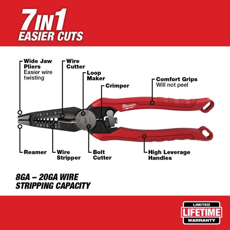 Milwaukee 48-22-3078 7IN1 High-Leverage Combination Pliers