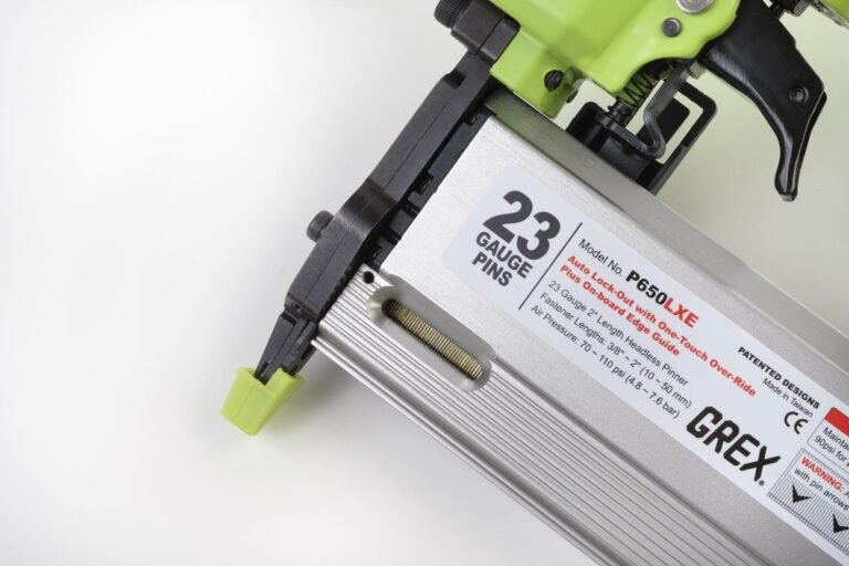 Grex P650LXE 23 Gauge Pin Nailer – Max 2″ with Edge Guide