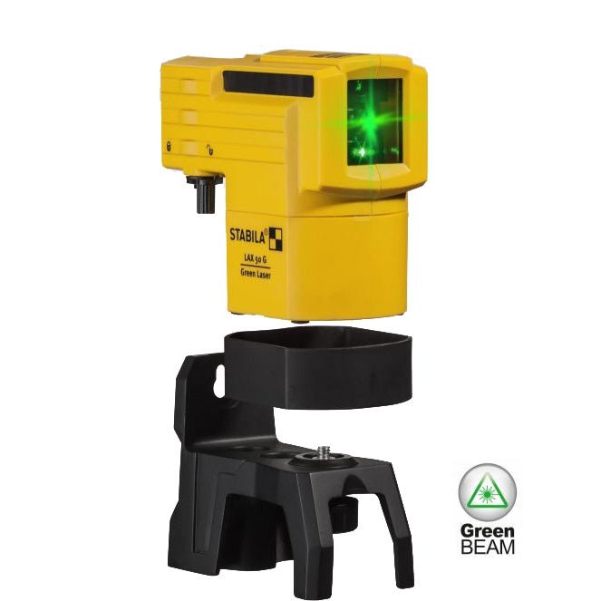 Stabila 03265GP LAX 50 Green Cross-Line Laser Level Set with Pole