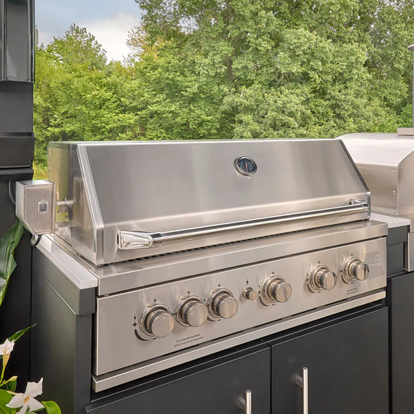 Langston Outdoor Kitchen with Refrigerator and Built-In Appliance Unit
