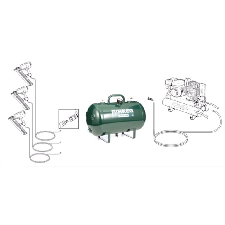 Rolair AIRKEGPLUS Auxiliary 10-Gallon Compressor Tank w/ (4) 3/8 in. NPT Ports