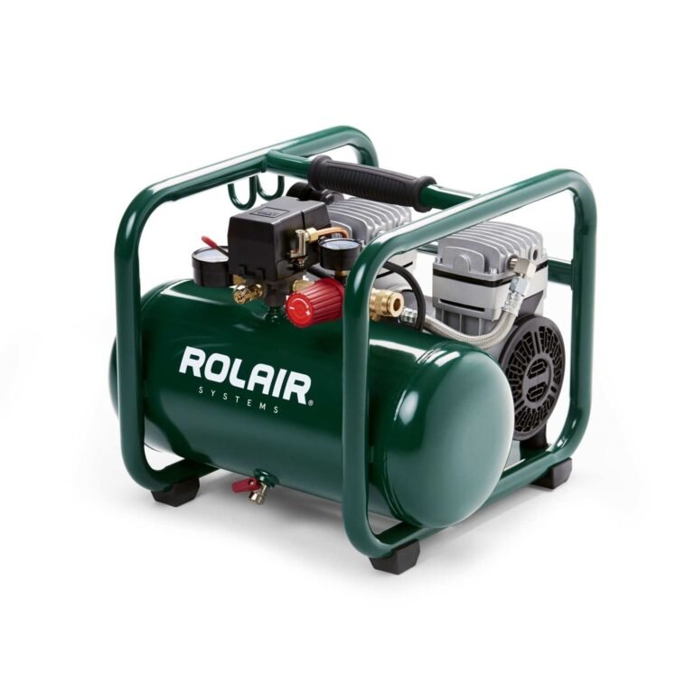 Rolair JC10PLUS Oil Free 2.5 Gallon 1 HP Ultra-Quiet 60dB Air Compressor