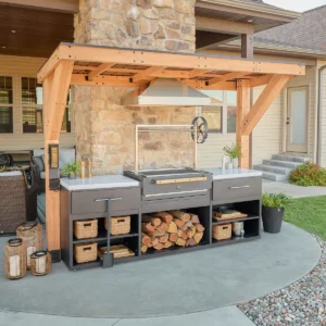 Timber Rock Outdoor Cook Station with Argentine Grill Pre-Order