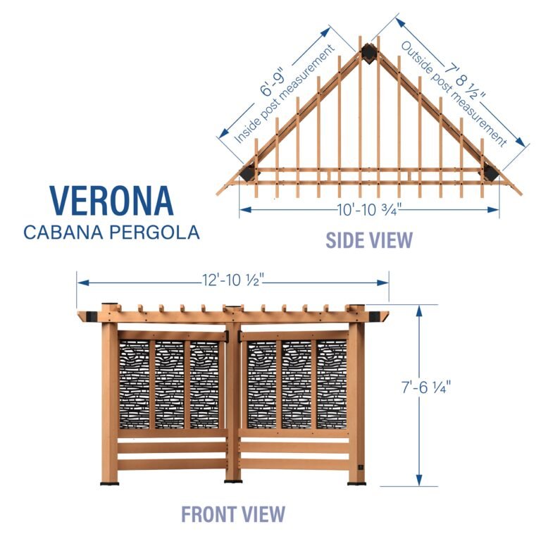 Verona Corner Pergola-Bamboo Panels