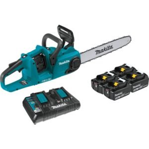 Makita XCU04PT1 18V X2 (36V) LXT Brushless Cordless 16" Chain Saw 5.0Ah Kit w/ 4 Batteries